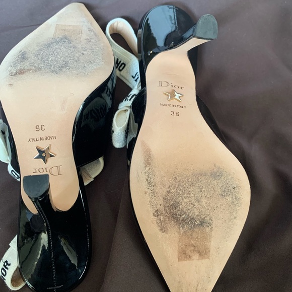 ❌SOLD❌Dior slingbacks in patent black size 36 - Picture 4 of 7